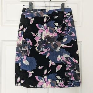 Flower pencil skirt, watercolor style